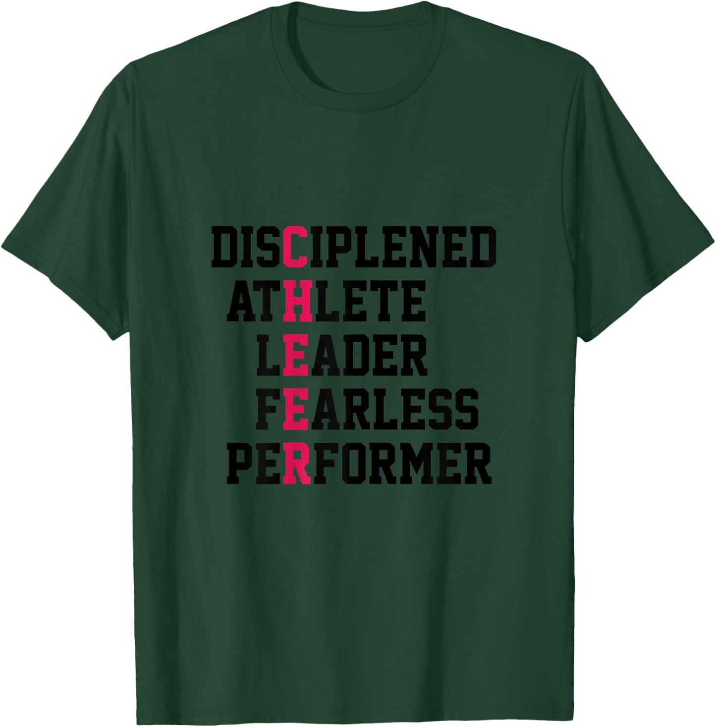 Cheer Discipline Athlete Leader Cheerleading Sports Gymnast T-Shirt - T-Shirt | Forest