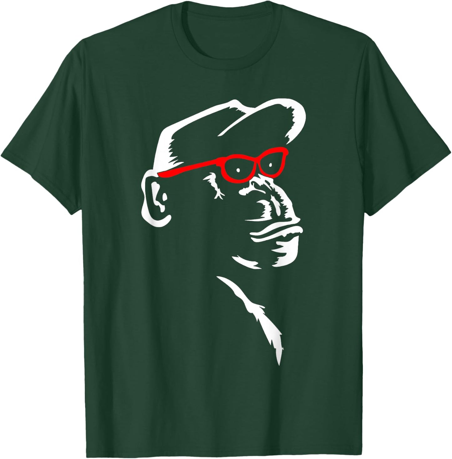Monkey With Red Glasses Funny Animal Lover Cool T-Shirt - T-Shirt | Forest