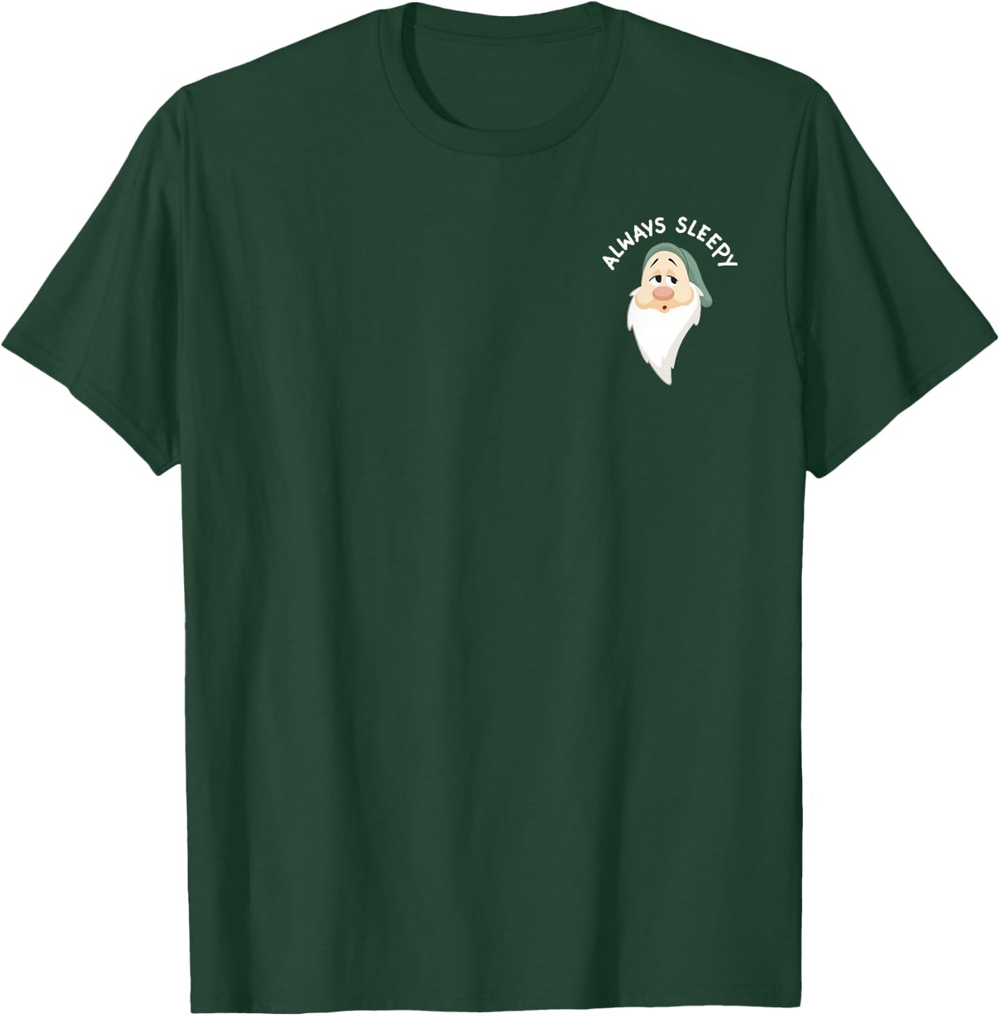 Disney Snow White & The Seven Dwarfs Always Sleepy Pocket T-Shirt - T-Shirt | Forest