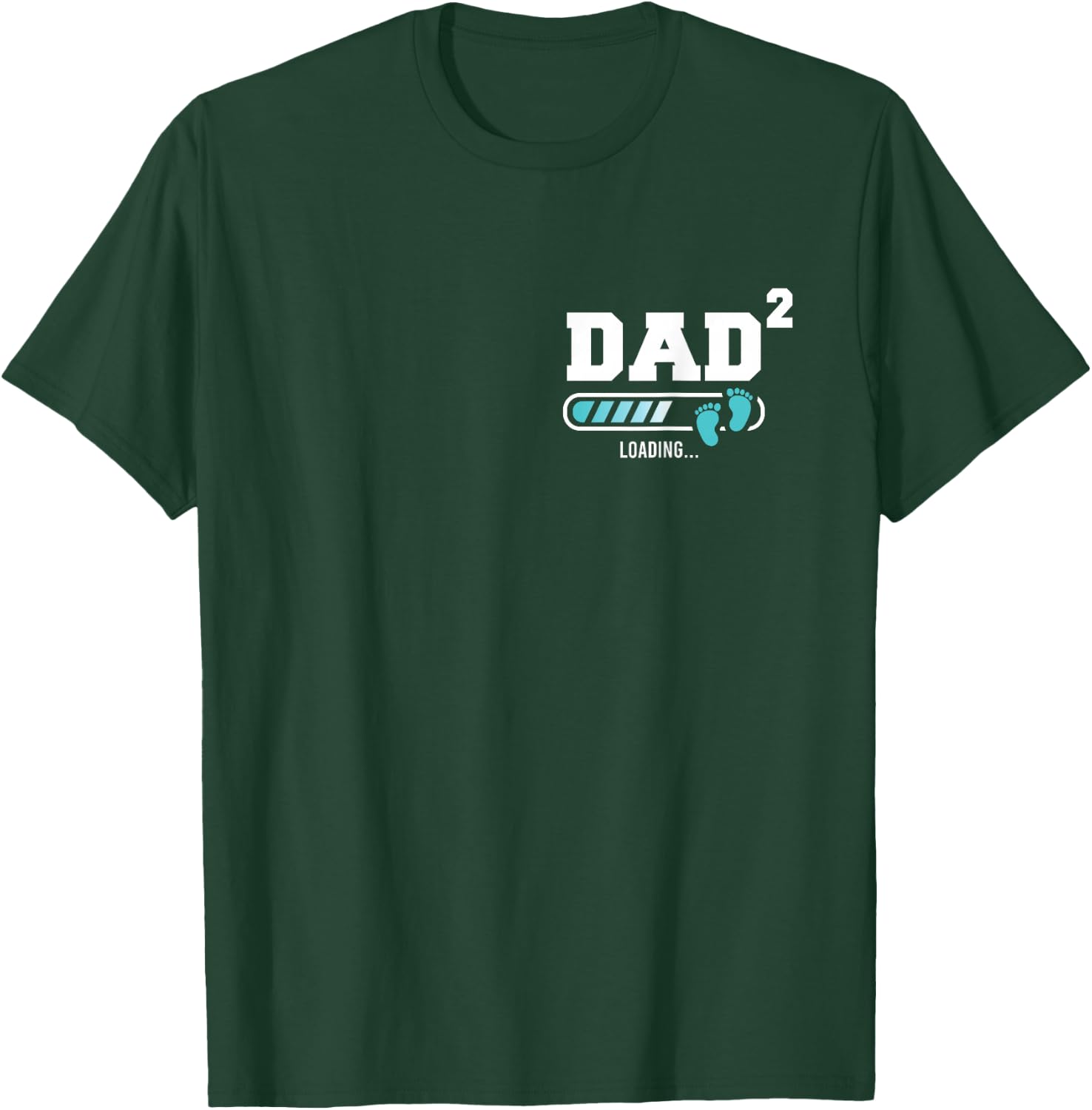Dad 2 Second Time Dad Funny Dad Of Two T-Shirt - T-Shirt | Forest