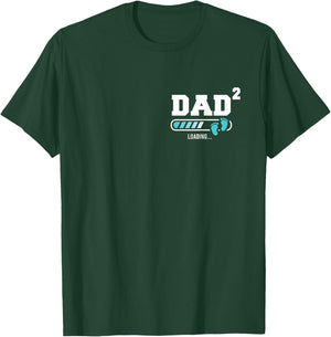 Dad 2 Second Time Dad Funny Dad Of Two T-Shirt - T-Shirt | Forest