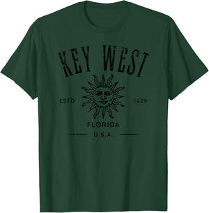 Key West Florida Vintage Distressed Style Design Souvenir T-Shirt - T-Shirt | Forest