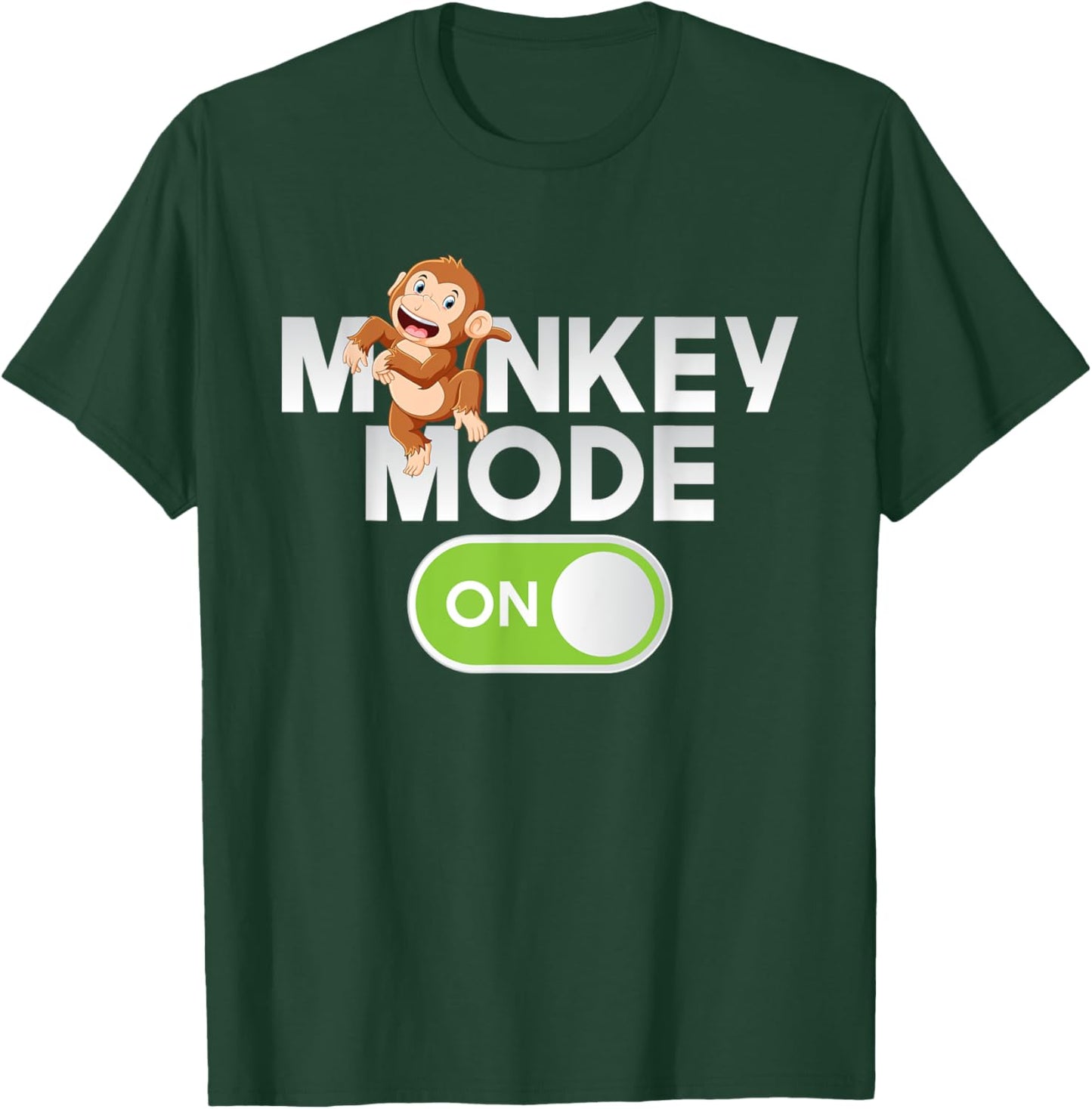 Monkey Mode On - Zoo Wildlife Animal Lover Monkeys Primate T-Shirt - T-Shirt | Forest