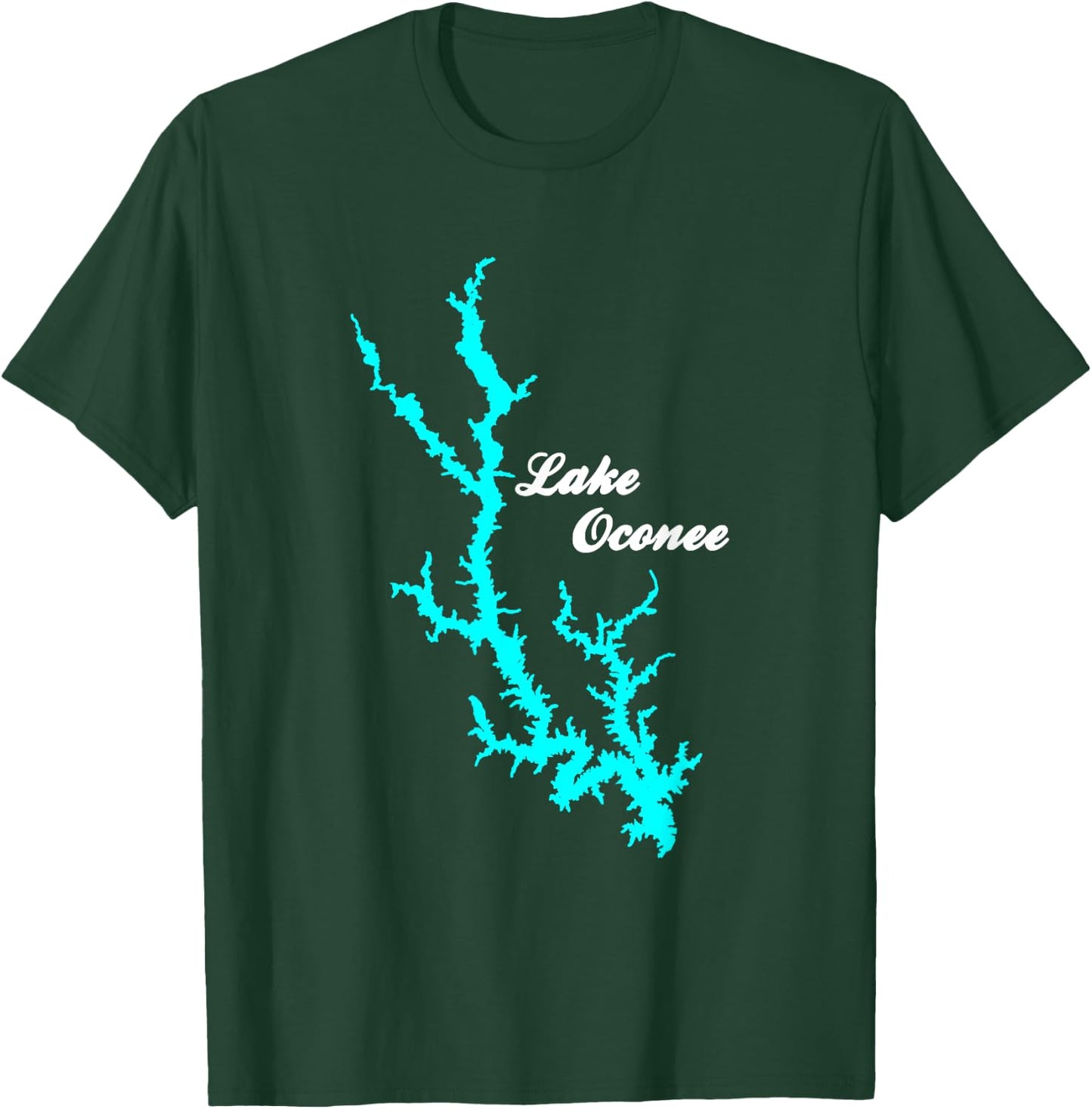 Minimalist Lake Oconee - Georgia T-Shirt - T-Shirt | Forest
