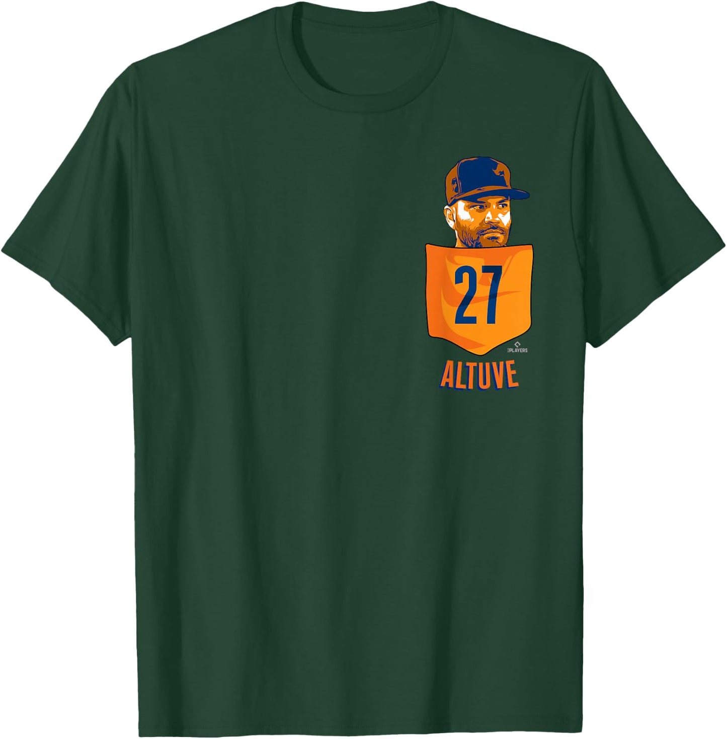 Jose Altuve Houston Baseball Pocket MLBPA T-Shirt - T-Shirt | Forest