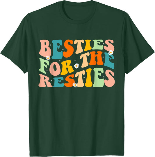 Besties for the Resties Groovy Matching T-Shirt - T-Shirt | Forest