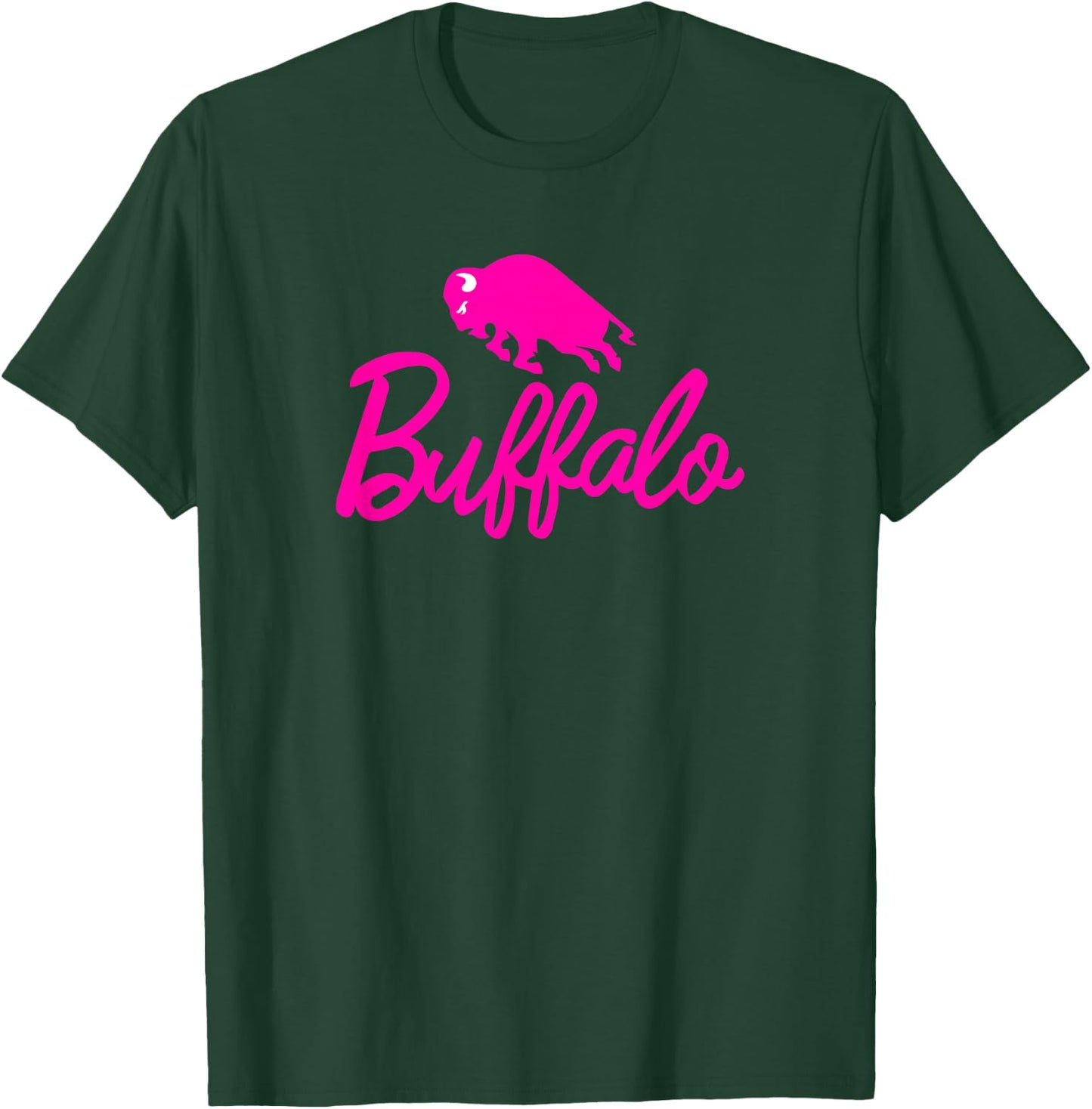 BUFFALO Charging Pink Bison - NY New York 716 Pride Cute BUF T-Shirt - T-Shirt | Forest