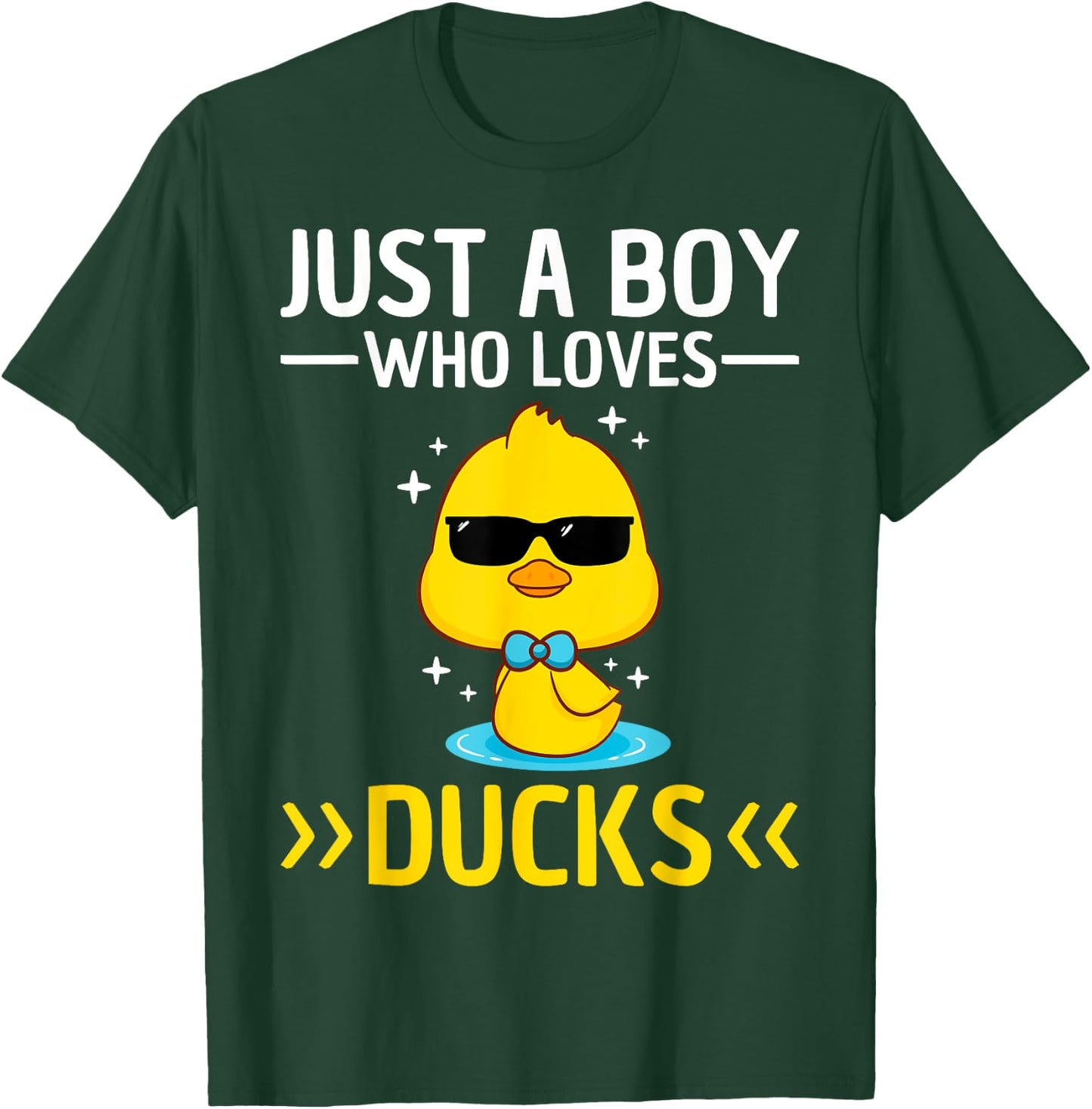 Just A Boy Who Loves Ducks Boys Kids Funny Duck Lover Duck T-Shirt - T-Shirt | Forest
