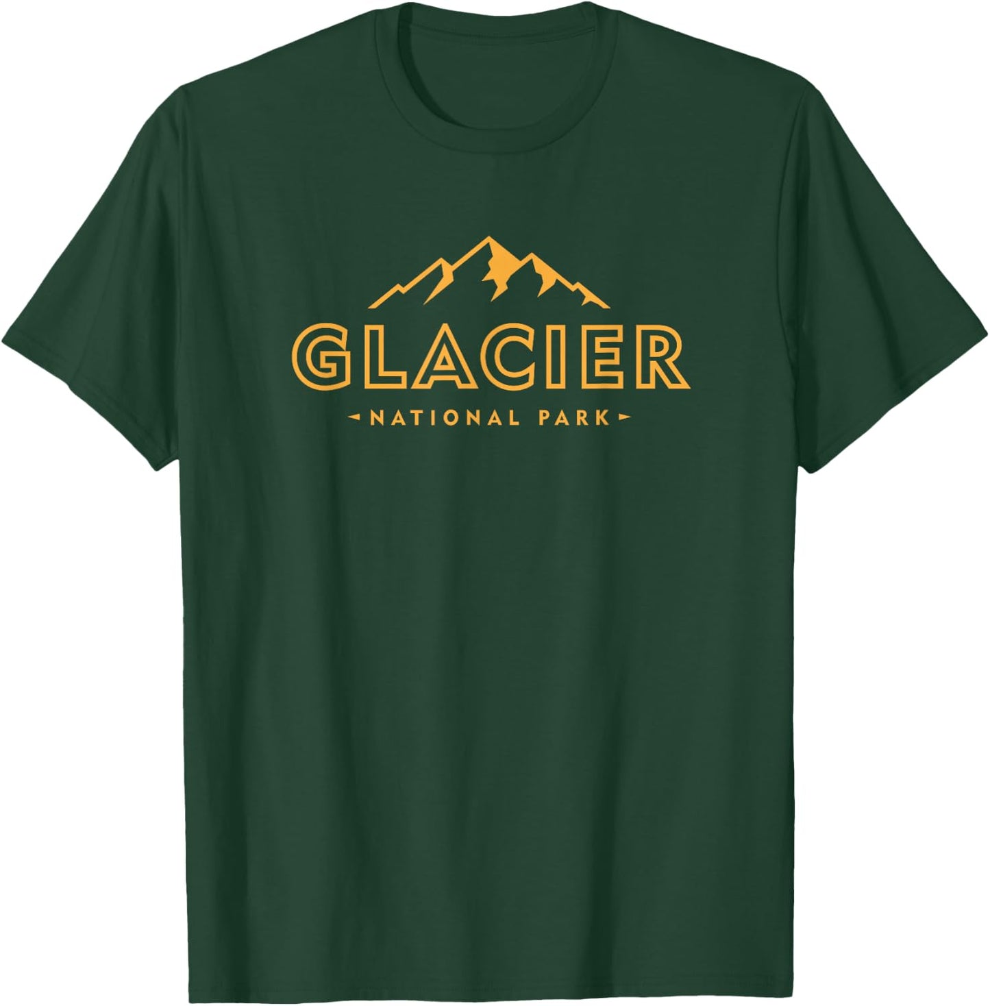 Retro Glacier National Park Montana Women Men Kids Hiking T-Shirt - T-Shirt | Forest