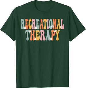 Recreational Therapy Week Groovy Appreciation Day T-Shirt - T-Shirt | Forest