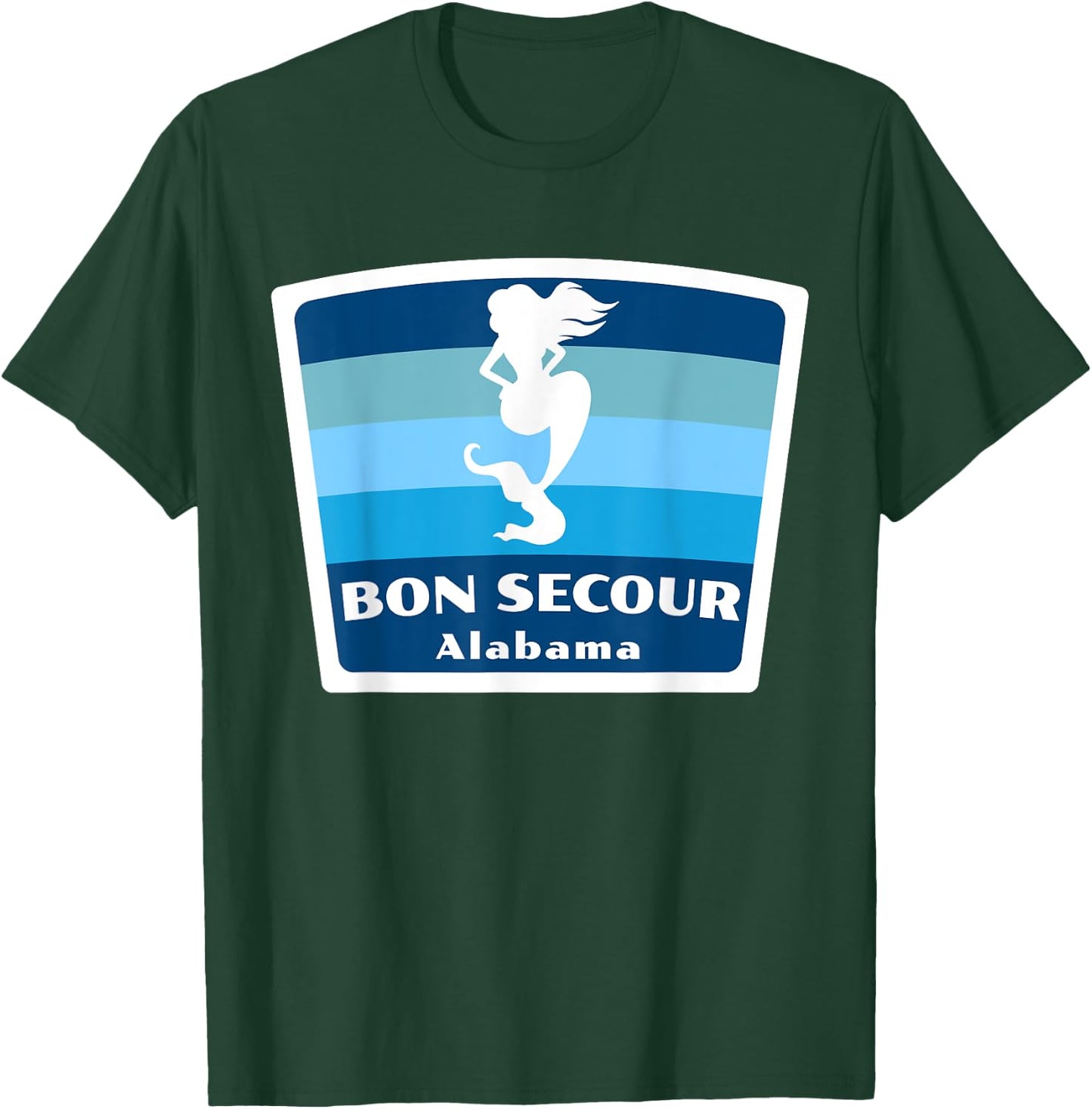 Bon Secour Alabama AL Mermaid Vacation Souvenir T-Shirt - T-Shirt | Forest