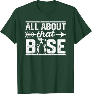 All About That Base Cheerleading design, Cheer T-Shirt - T-Shirt | Forest