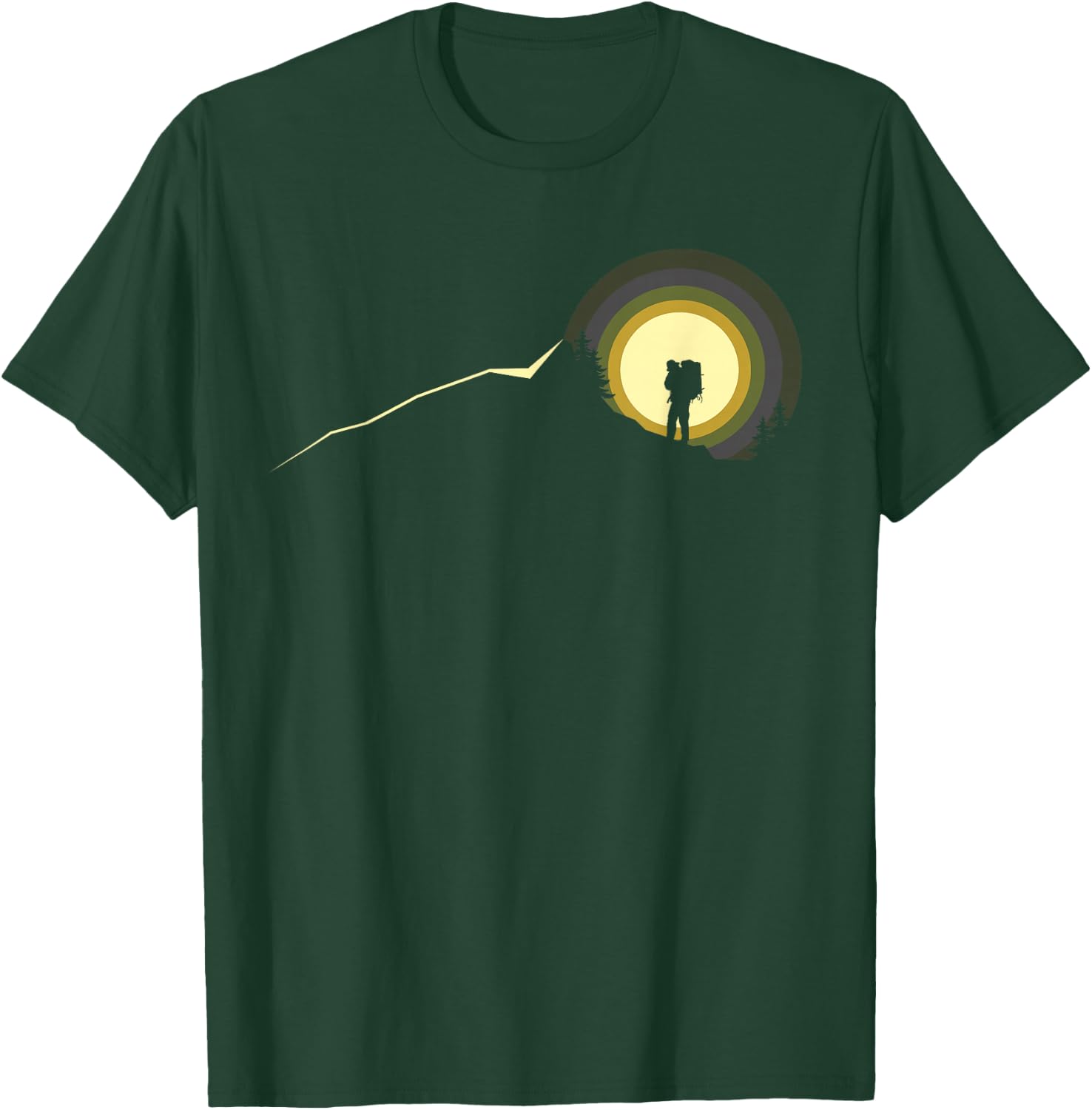 Hiking Apparel - Outdoor Camping Backpacking Hiking T-Shirt - T-Shirt | Forest