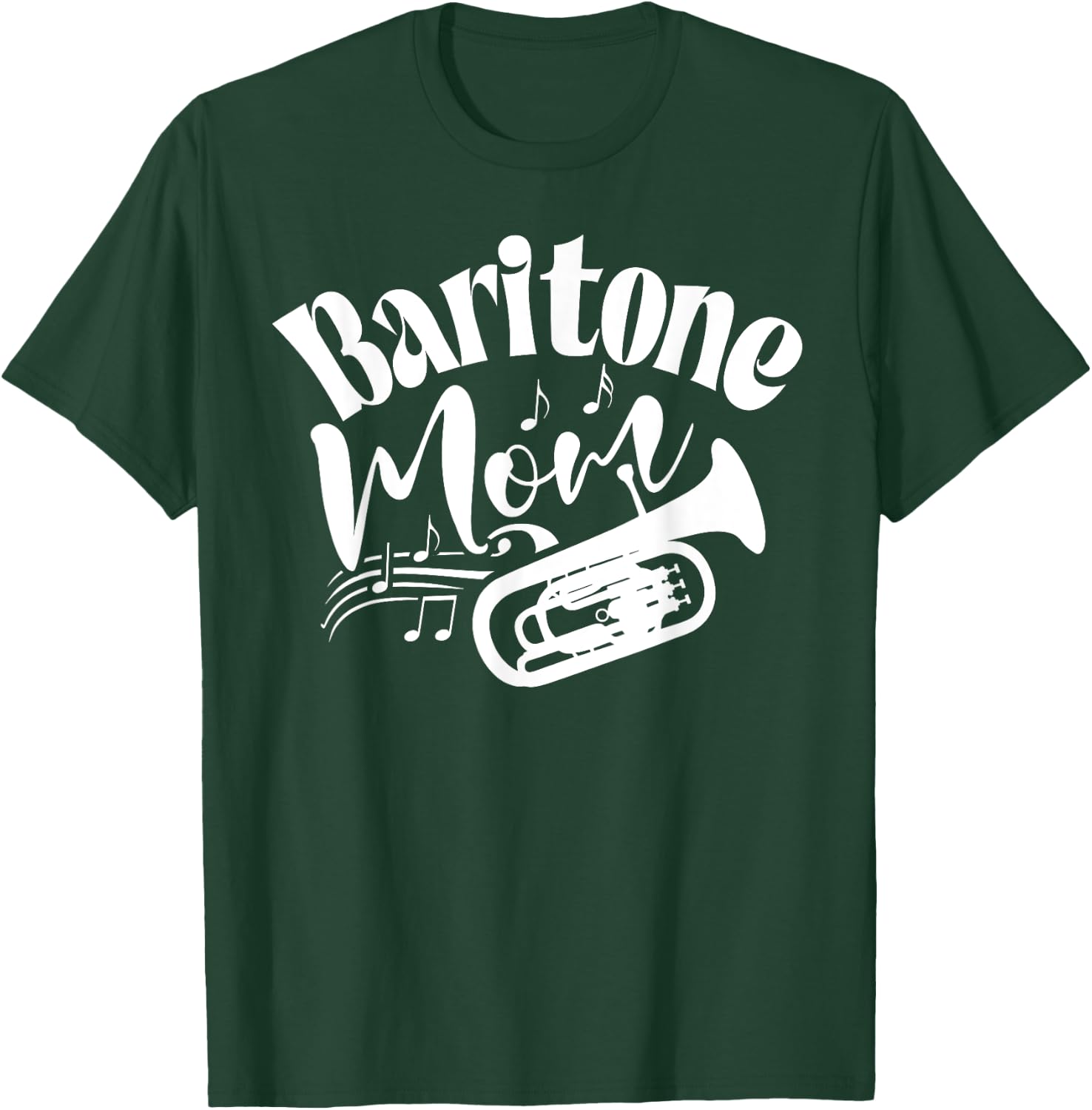 Baritone Mom Marching Band Mother Mama Player T-Shirt - T-Shirt | Forest