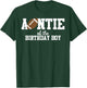 Auntie of the Birthday Boy Football Lover First Birthday T-Shirt - T-Shirt | Forest