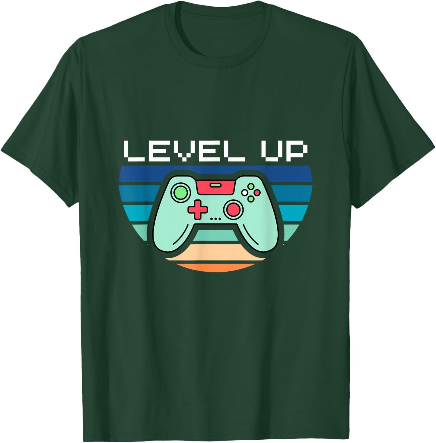Level Up Video Game Controller T-Shirt - T-Shirt | Forest