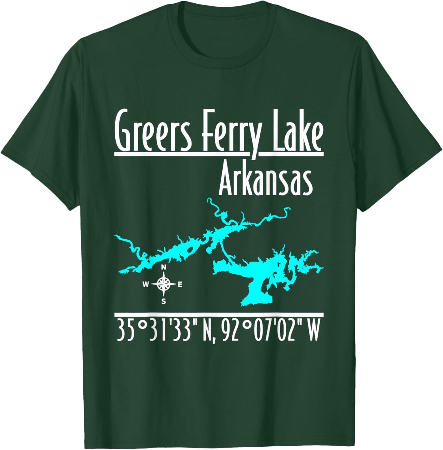 Modern Greers Ferry Lake, Arkansas T-Shirt - T-Shirt | Forest
