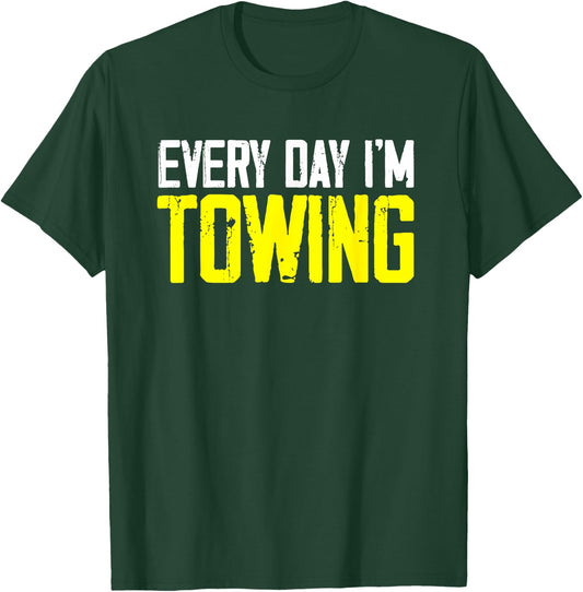 Vehicle Towing Tow Trucker Thin Yellow Line Tow Truck Driver T-Shirt - T-Shirt | Forest