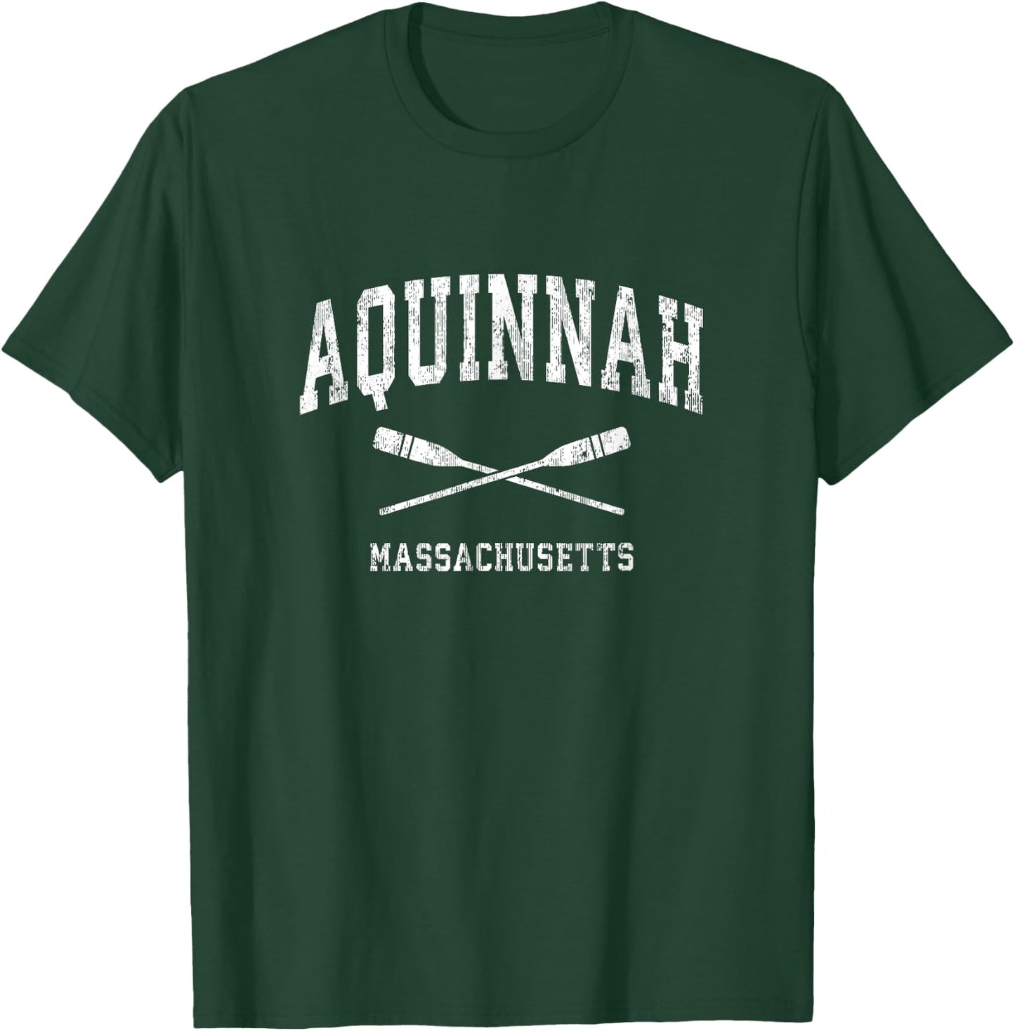 Aquinnah Massachusetts Vintage Nautical Paddles Sports Oars T-Shirt - T-Shirt | Forest
