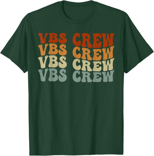VBS Crew Vacation Bible VBS Teacher Vintage Christian School T-Shirt - T-Shirt | Forest