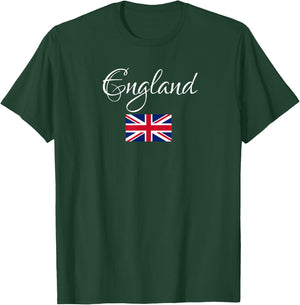 England, United Kingdom Vintage Flag T-Shirt - T-Shirt | Forest