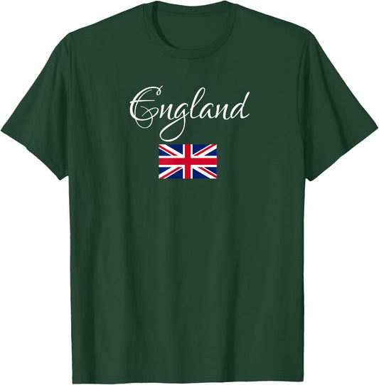 England, United Kingdom Vintage Flag T-Shirt - T-Shirt | Forest