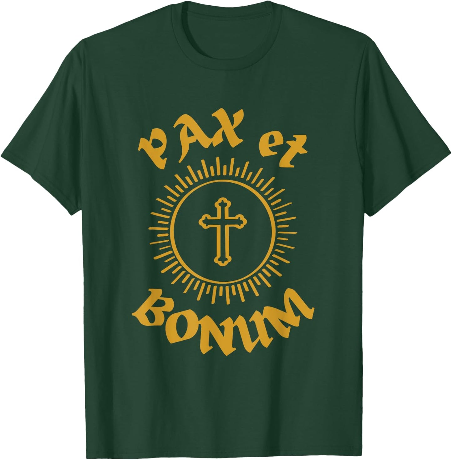 Pax et Bonum. Saint Francis Christian message gift T-Shirt - T-Shirt | Forest