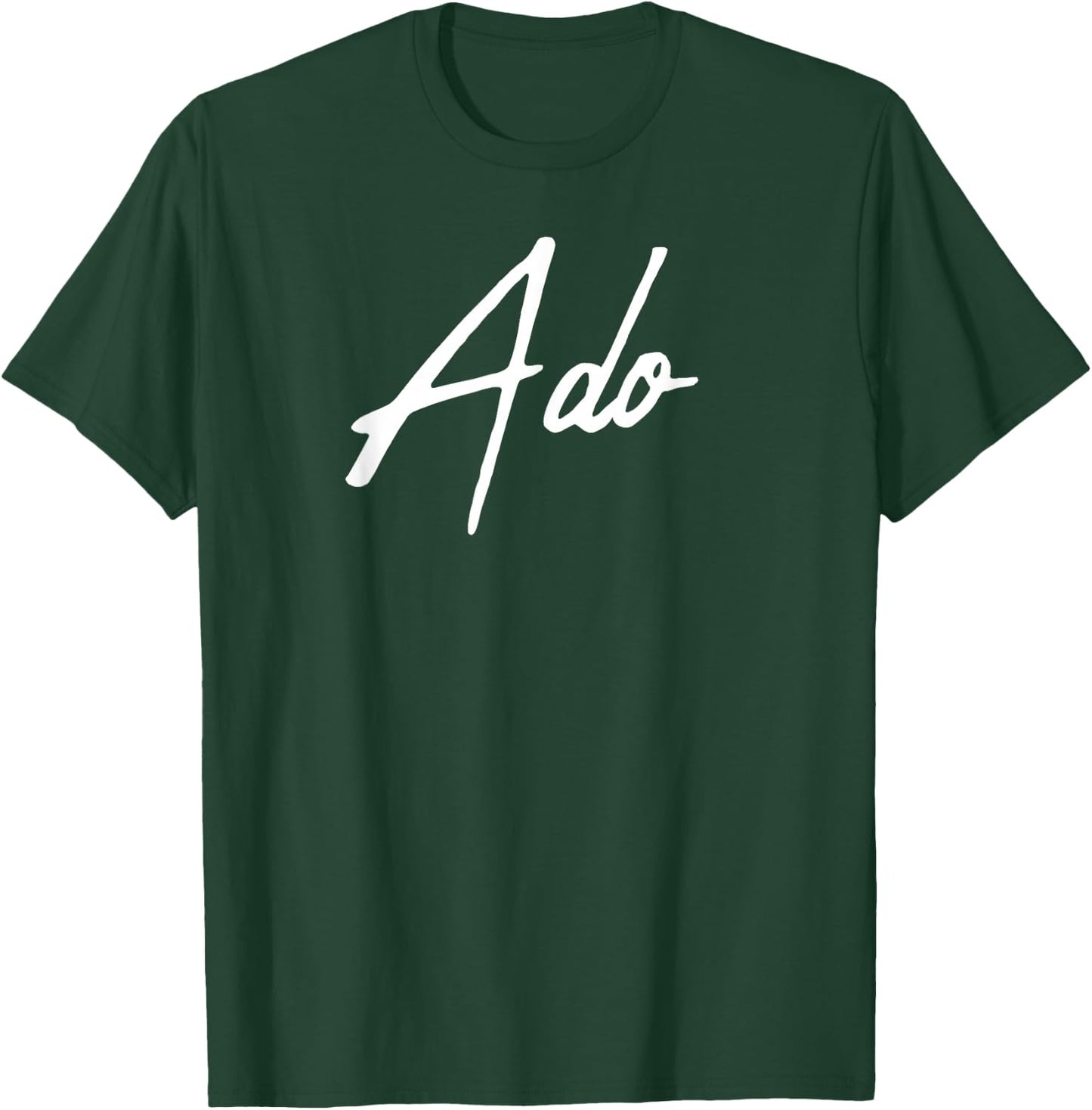 Beautiful Handwritten Font Ado Calligraphy T-Shirt - T-Shirt | Forest