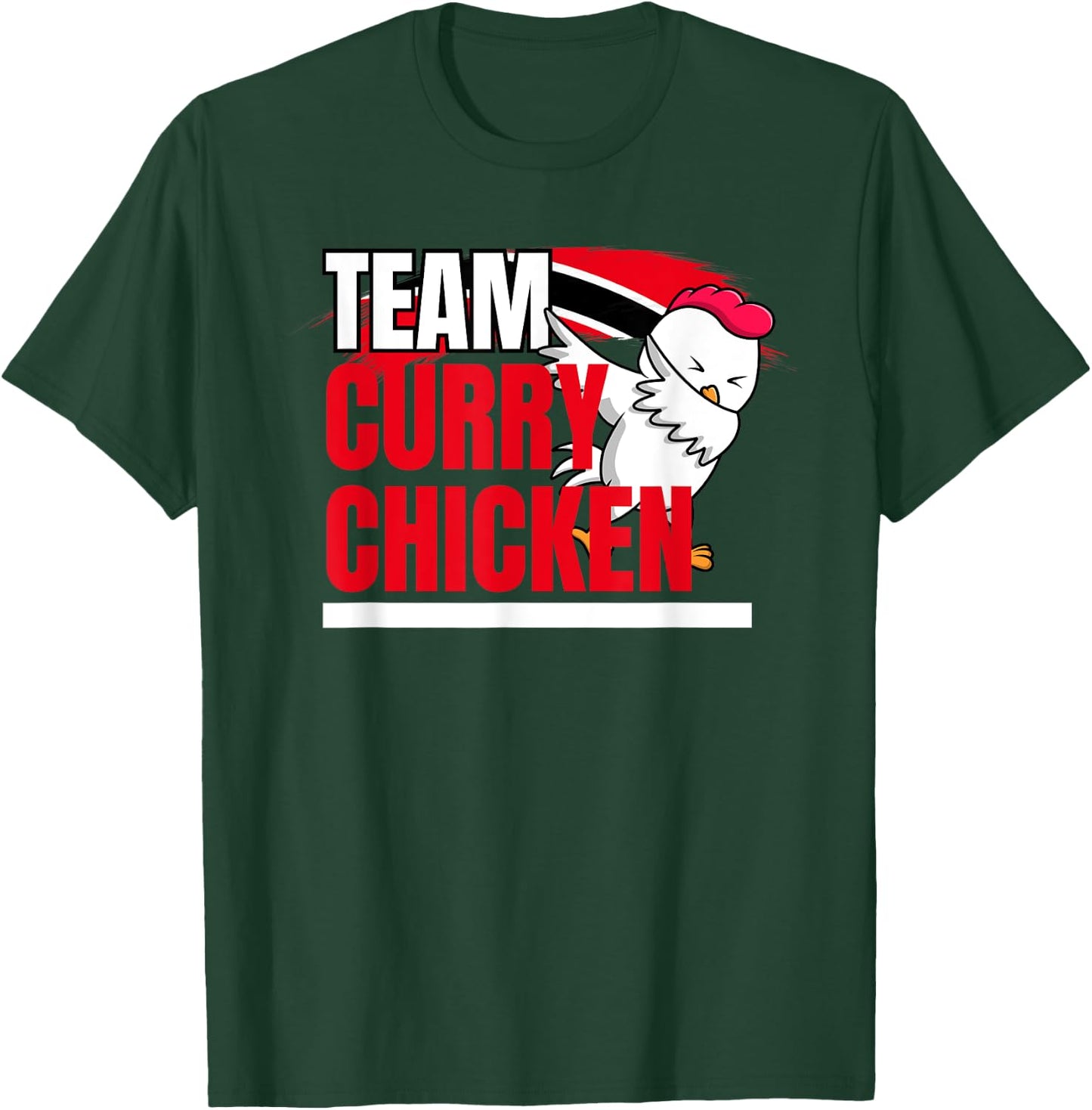 Team Curry Chicken - Trinidad and Guyana Patriotic Cricket T-Shirt - T-Shirt | Forest