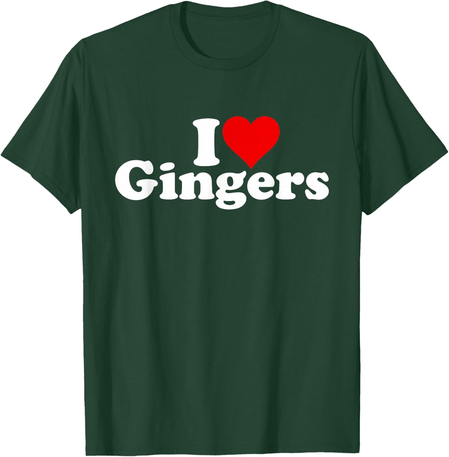 I Love Heart Gingers Redheads RED Hair T-Shirt - T-Shirt | Forest
