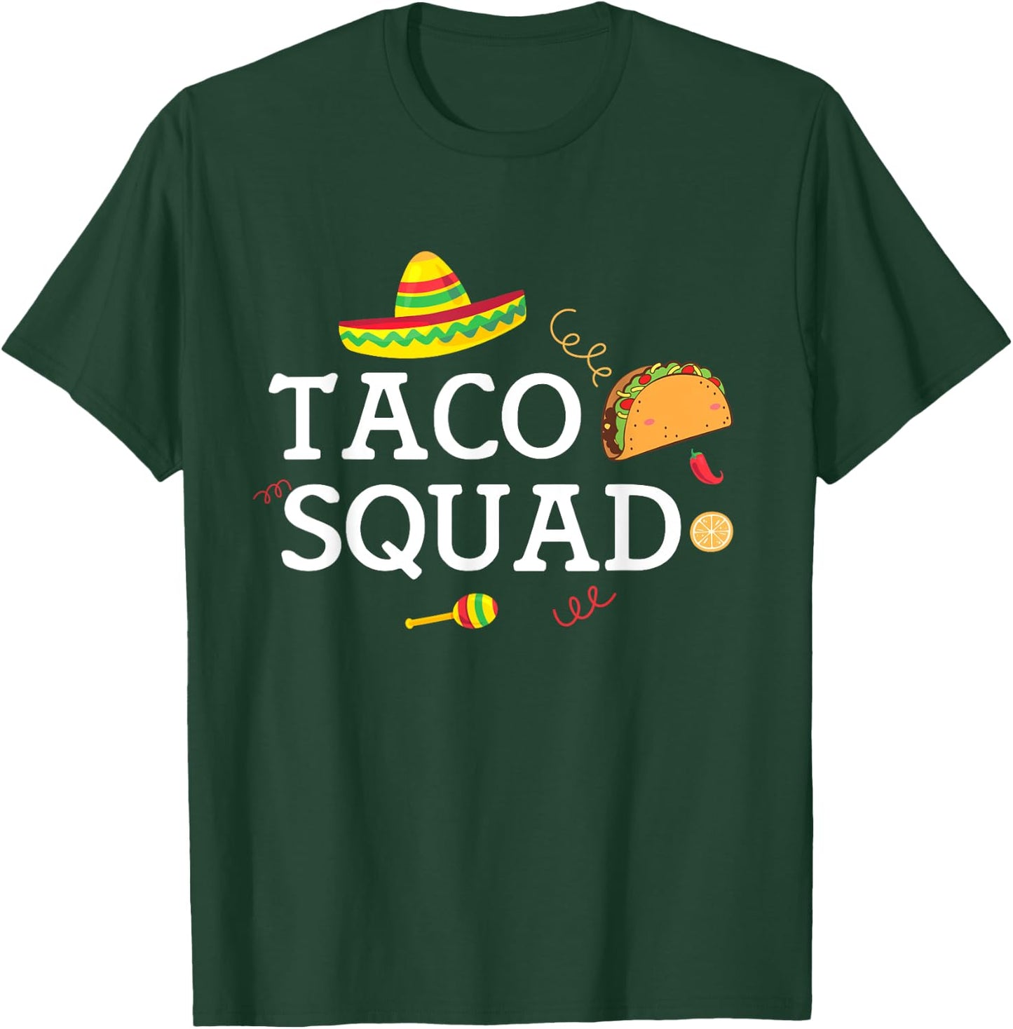 Taco Tuesday Apparel Taco Squad T-Shirt - T-Shirt | Forest