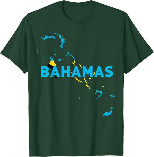 Proud Family and Patriotic Flag of Country Bahamas T-Shirt - T-Shirt | Forest