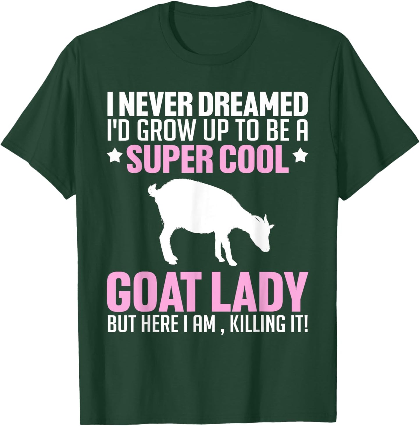 Cute Goat Art Girls Kids Goat Lover Farm Whisperer T-Shirt - T-Shirt | Forest