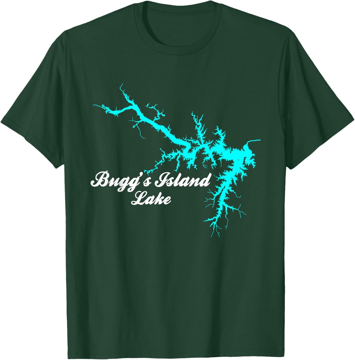 Minimalist Bugg's Island Lake - Virginia T-Shirt - T-Shirt | Forest