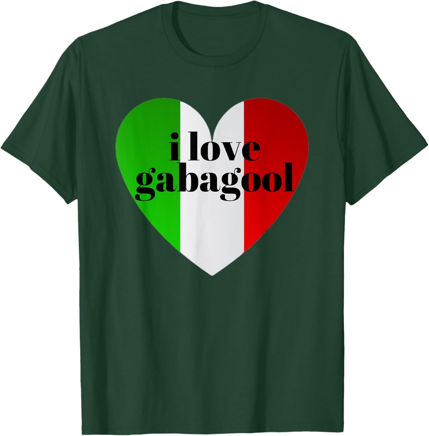 Funny I Love Gabagool Italian Flag Coldcut Humor Slang Men T-Shirt - T-Shirt | Forest