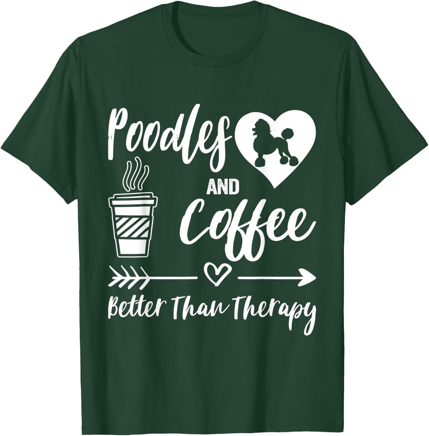 Poodle And Coffee Poodle Mom Poodle Dad Coffee T-Shirt - T-Shirt | Forest