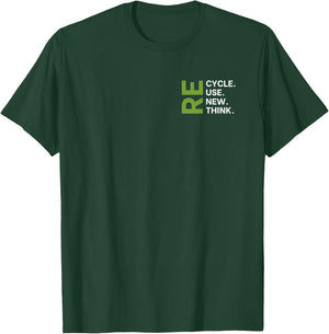 Recycle Reuse Renew Rethink Pocket Earth Day Environmental T-Shirt - T-Shirt | Forest