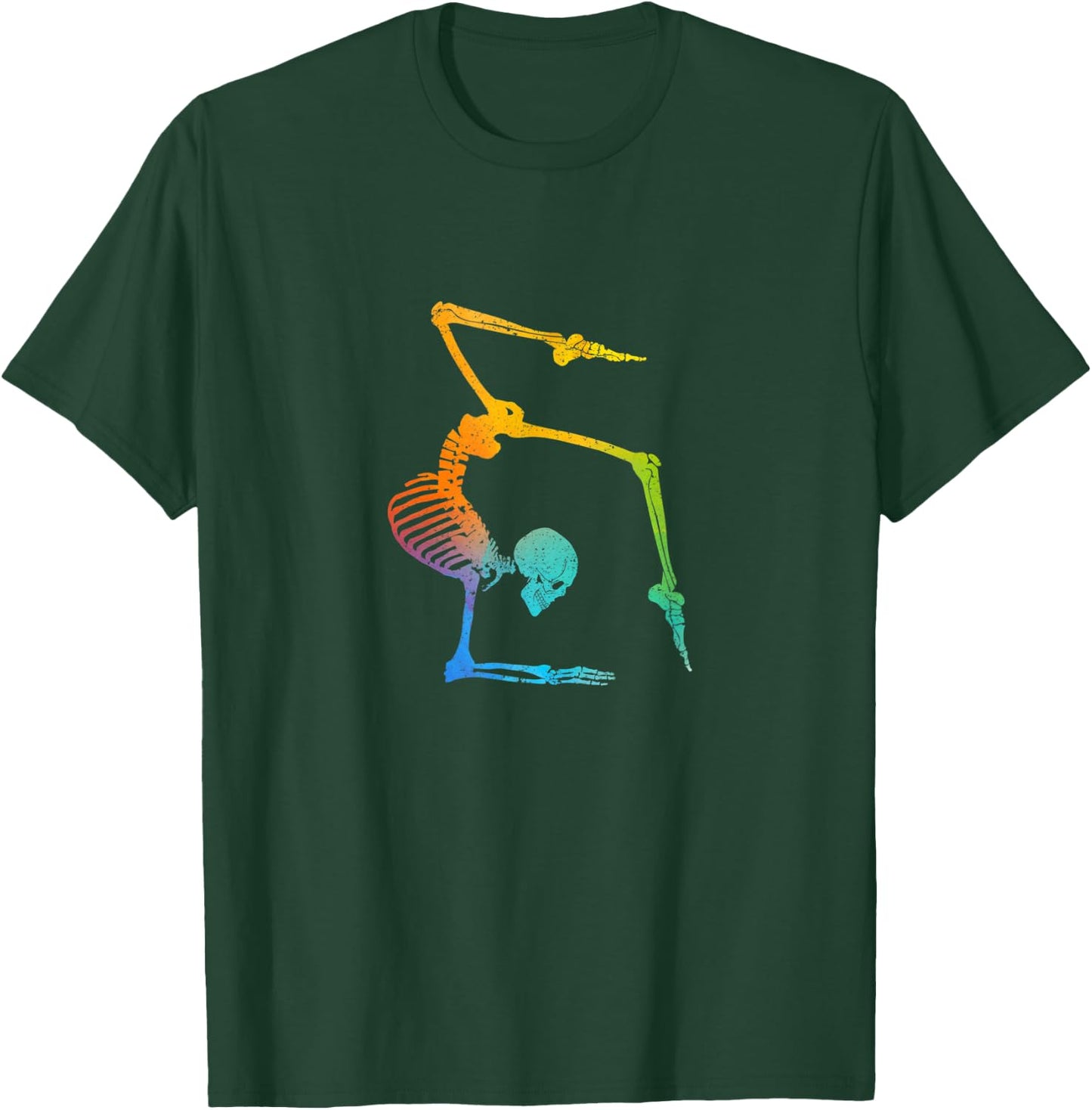 Funny Gymnastics Skeleton Gymnast Tumbling Coach Halloween T-Shirt - T-Shirt | Forest