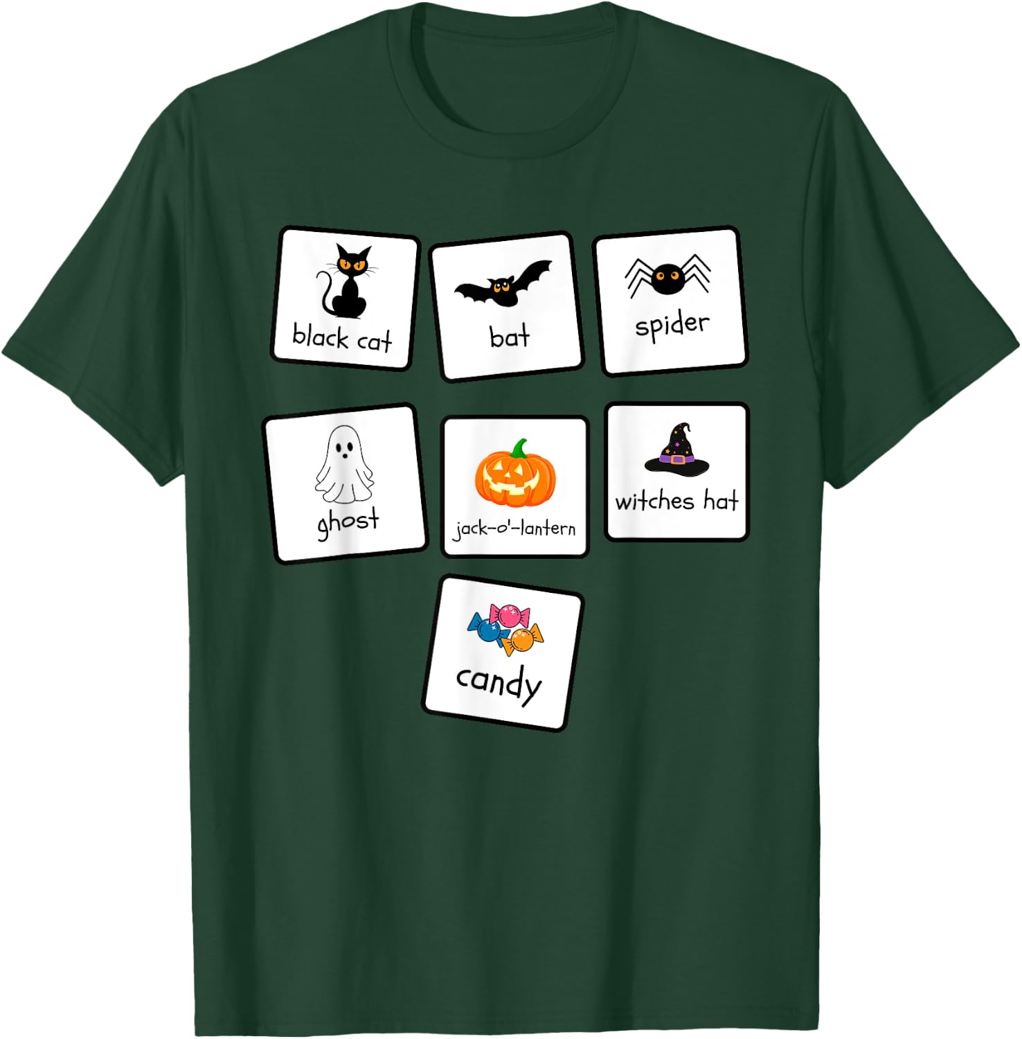 ABA Halloween Special Education Teacher Behavior Analyst AAC T-Shirt - T-Shirt | Forest