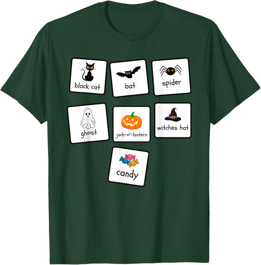 ABA Halloween Special Education Teacher Behavior Analyst AAC T-Shirt - T-Shirt | Forest