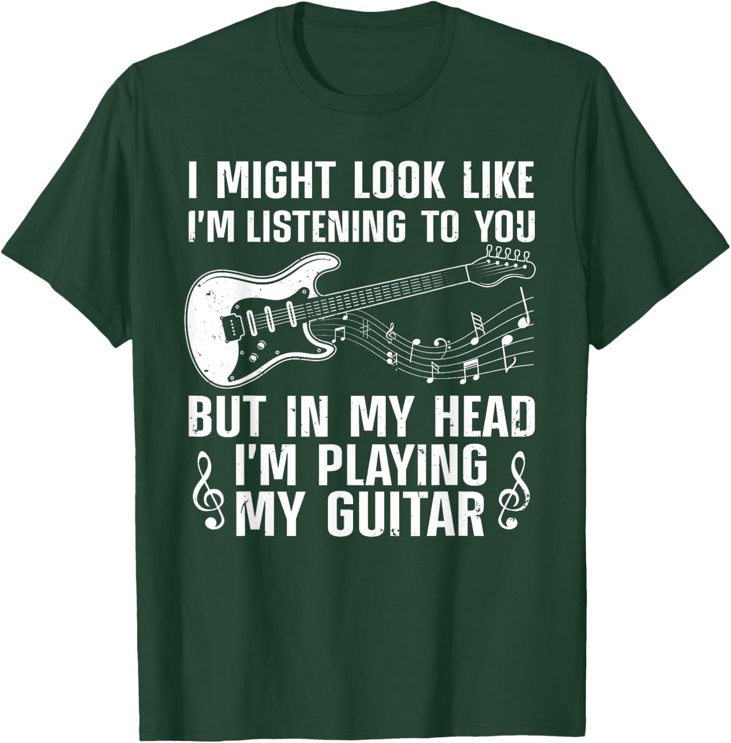 Funny Guitar Design Women Guitarist Guitar Player T-Shirt - T-Shirt | Forest