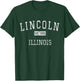 Lincoln Illinois IL Vintage T-Shirt - T-Shirt | Forest