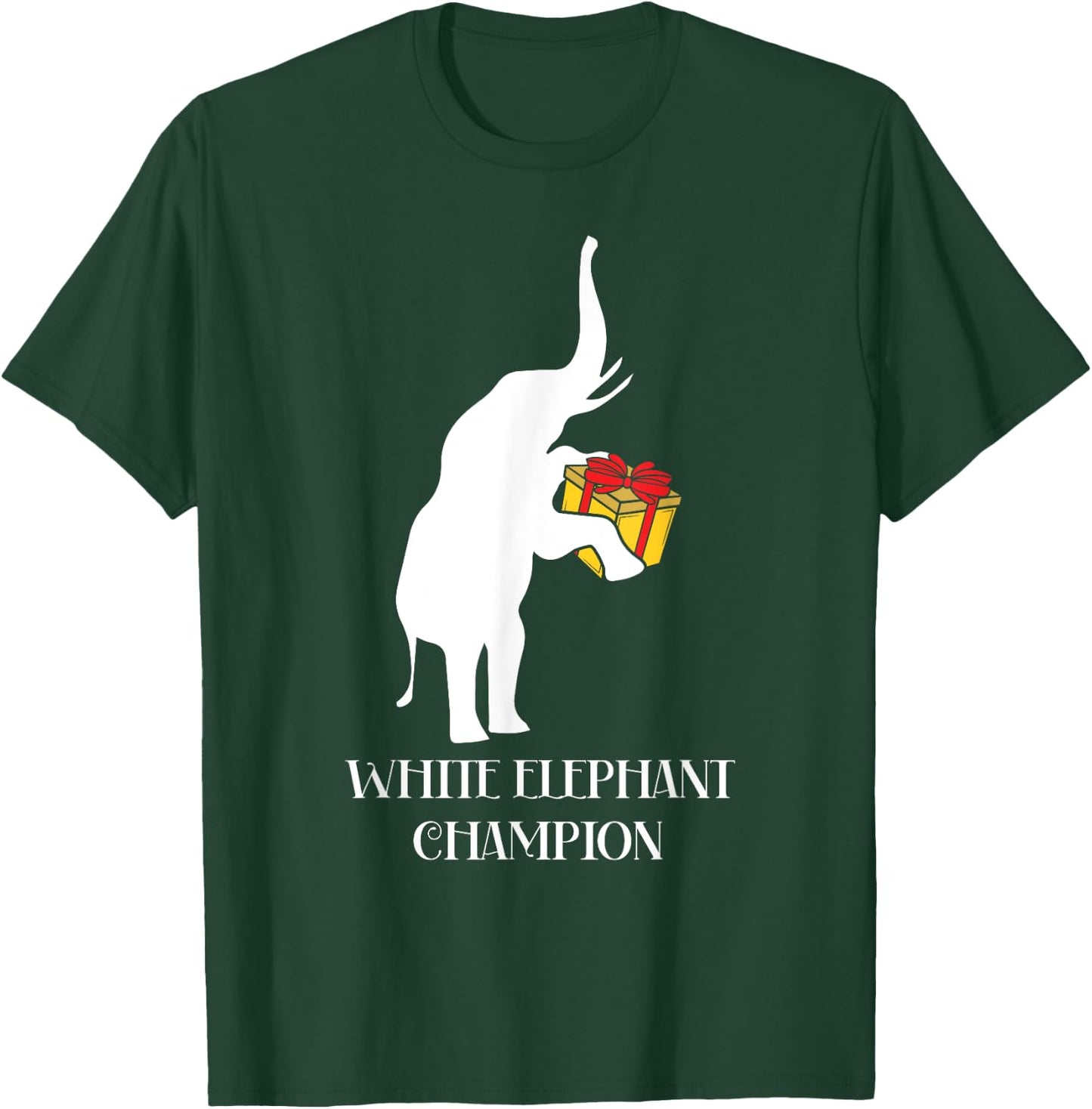 White Elephant Champion Gag Gift Exchange Christmas Funny T-Shirt - T-Shirt | Forest