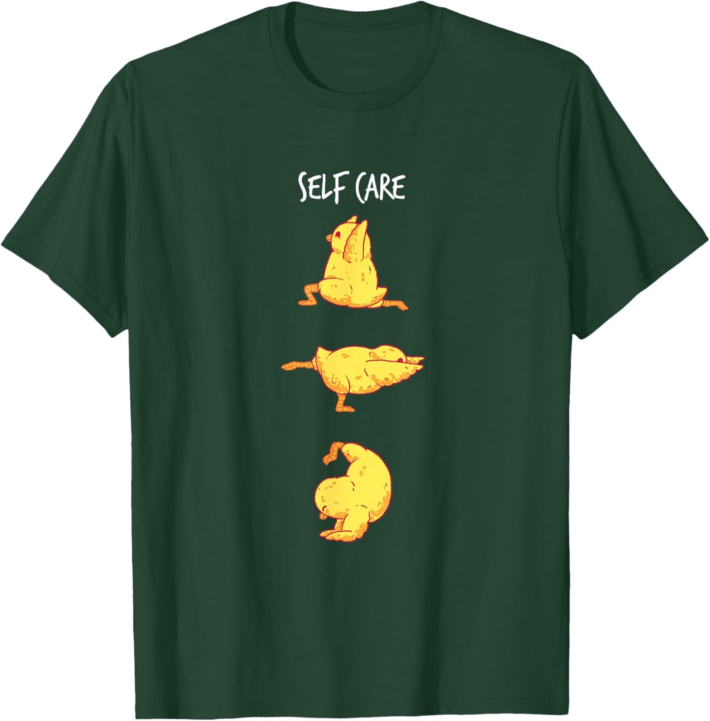 Funny Workout Self Care Chicken Yoga Pose T-Shirt - T-Shirt | Forest