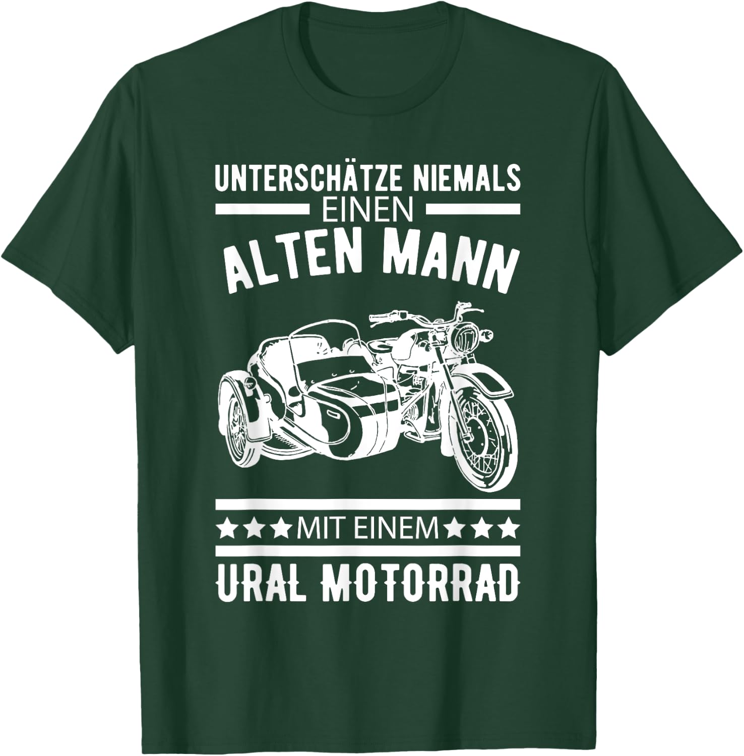 Ural Motorcycle Offroad Motorcyclist T-Shirt - T-Shirt | Forest
