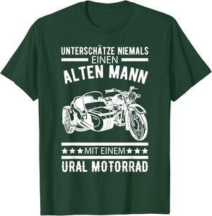 Ural Motorcycle Offroad Motorcyclist T-Shirt - T-Shirt | Forest