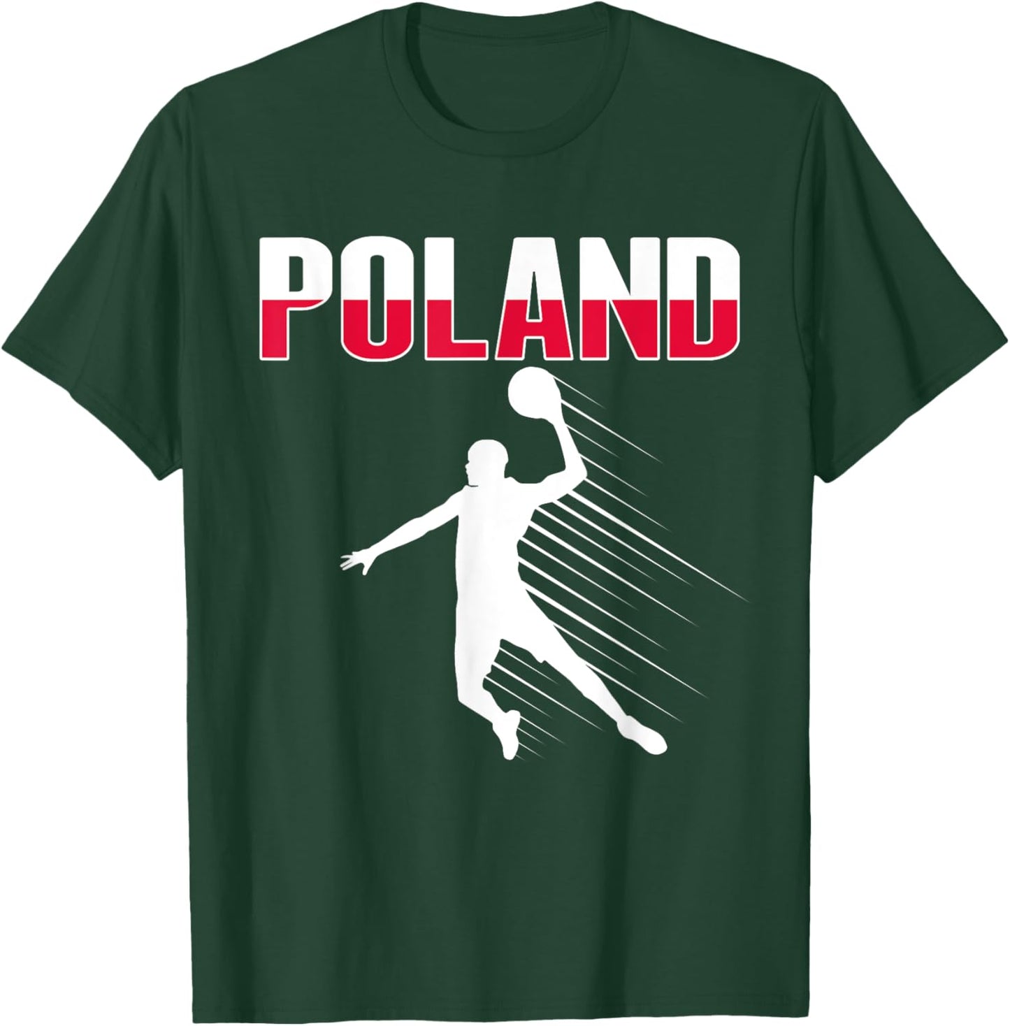 Poland Basketball Lovers Jersey Support Polish Baller Team T-Shirt - T-Shirt | Forest