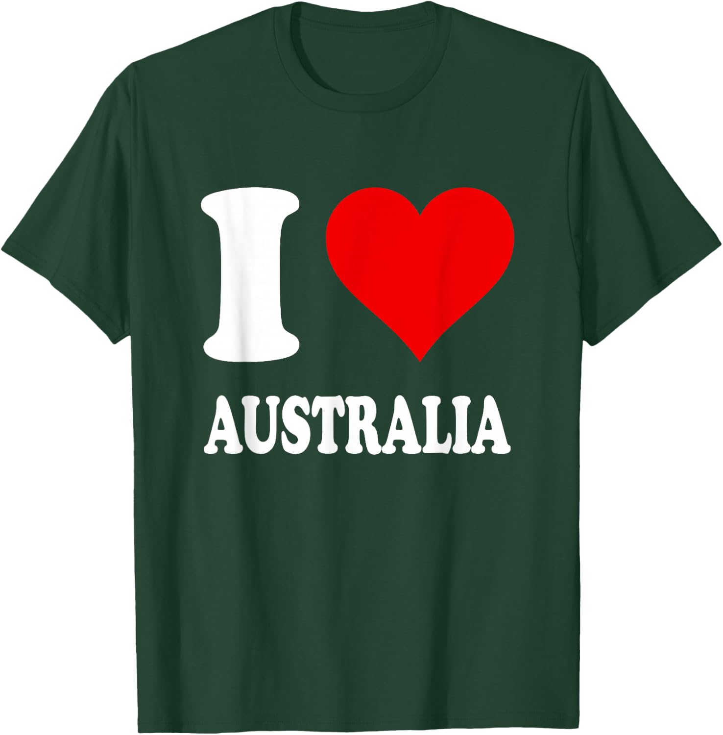 Red Heart I Love Australia T-Shirt - T-Shirt | Forest