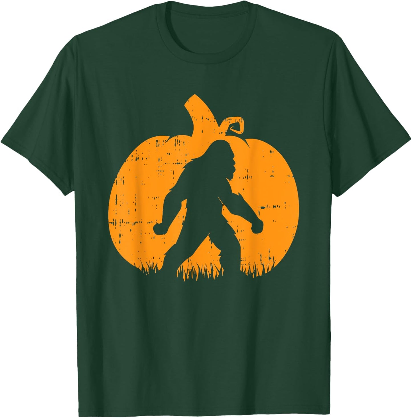 Bigfoot Pumpkin Halloween Costume Sasquatch Men Women Kids T-Shirt - T-Shirt | Forest
