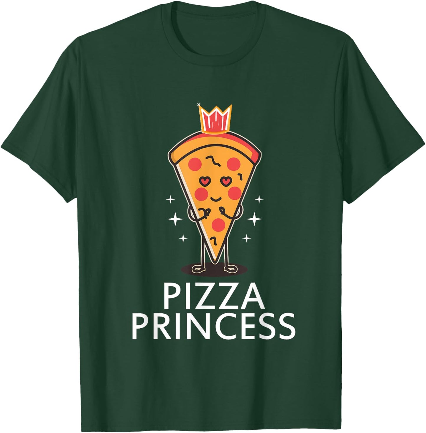 Pizza Princess Graphic Funny Pizza Lover For Girls Women T-Shirt - T-Shirt | Forest